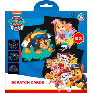 Moxy Paw Patrol 6 Μαγνητικές Ξυστές Κάρτες 19,5x19,5cm