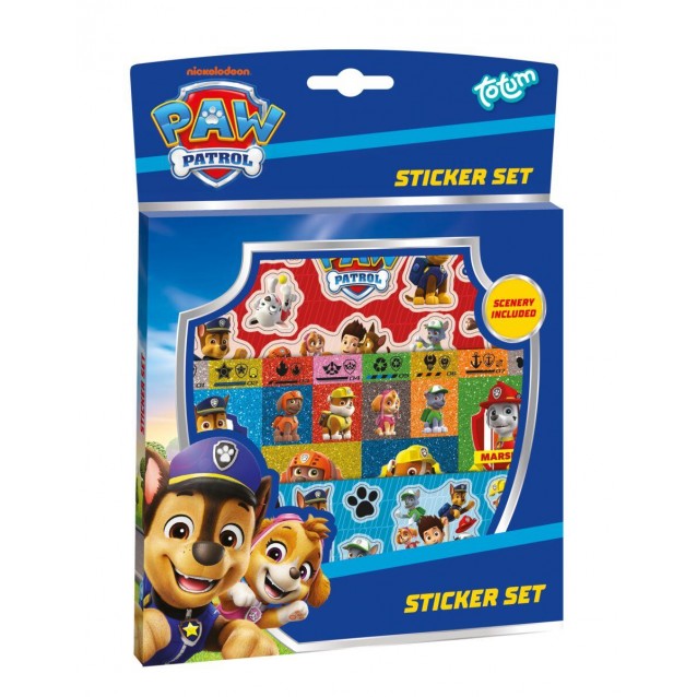 Totum Paw Patrol Σετ Αυτοκόλλητων Stickers με Σκηνικό
