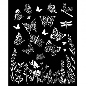 Stamperia Χονδρό Στένσιλ 0,5mm 20x25cm Lavender Butterflies