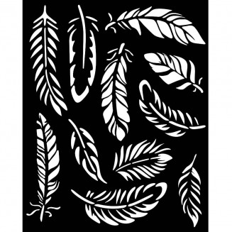 Stamperia Χονδρό Στένσιλ 0,5mm 20x25cm Lavender Feathers