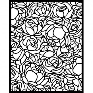 Stamperia Χονδρό Στένσιλ 0,5mm 20x25cm Romance Forever Rose Pattern