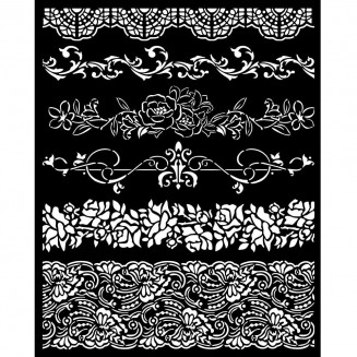 Stamperia Χονδρό Στένσιλ 0,5mm 20x25cm Romance Forever Borders