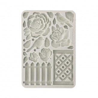 Stamperia Εύκαμπτα Καλούπια Σιλικόνης A5 House of Roses Fence