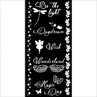Stamperia Χονδρό Στένσιλ 0,5mm 12X25cm Wonderland Magic Day