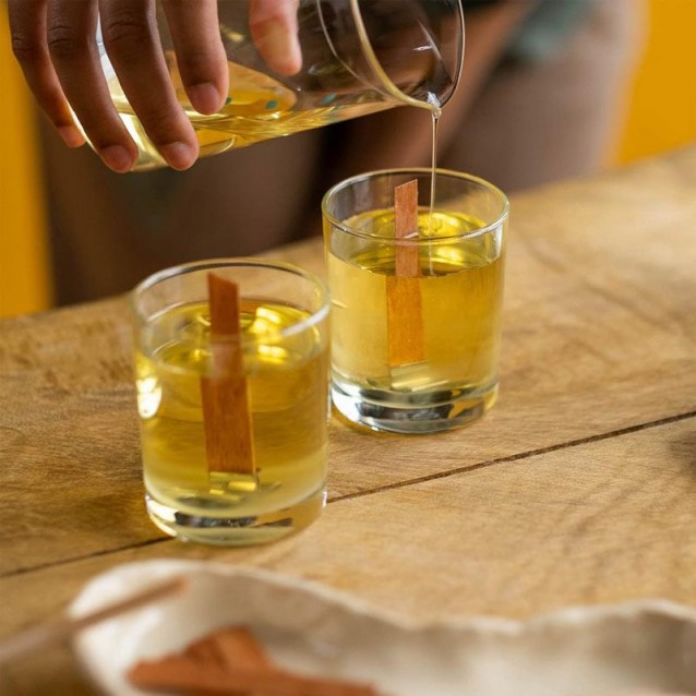 Craftistico 5 Ξύλινα Επίπεδα Φυτίλια 130x13x0,5mm με Βάση