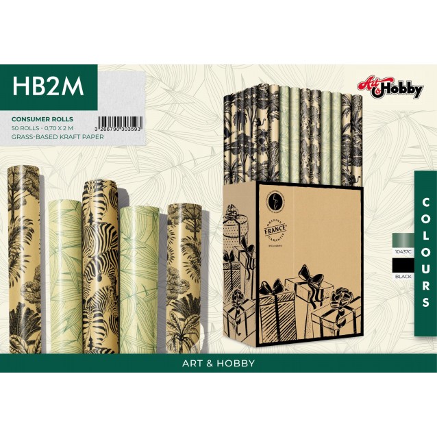 Χαρτί Περιτυλίγματος Οικολογικό 70x200cm Grass Paper Recycled