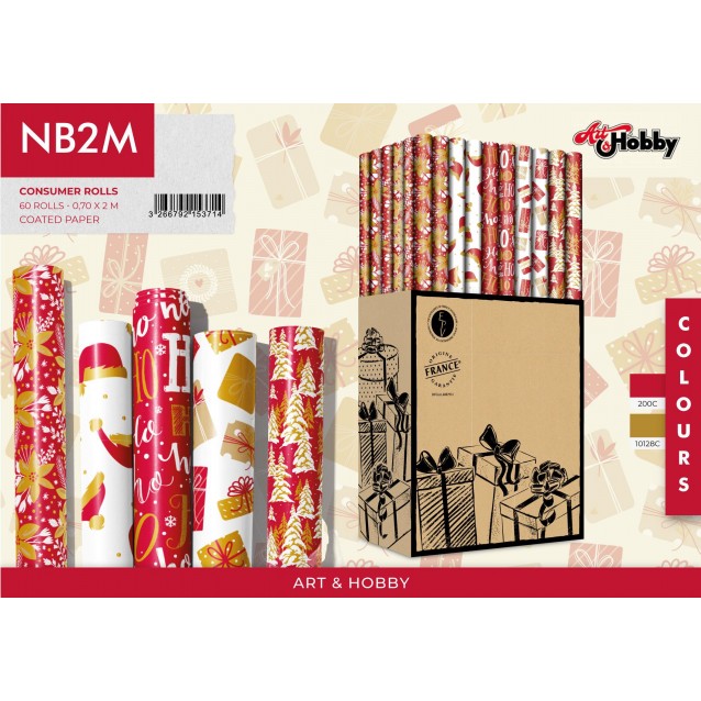 Χαρτί Περιτυλίγματος 70x200cm Christmas Basic