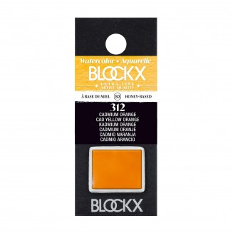 Blockx Extra Fine Half Pan Ακουαρέλας 312 Cadmium Yellow Orange Series 3