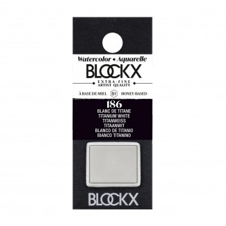 Blockx Extra Fine Half Pan Ακουαρέλας 186 Titanium White Series 1