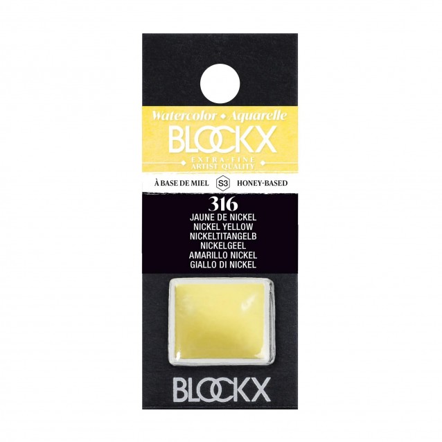 Blockx Extra Fine Half Pan Ακουαρέλας 316 Nickel Yellow Series 3