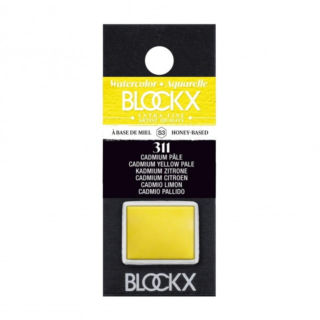 Blockx Extra Fine Half Pan Ακουαρέλας 311 Cadmium Yellow Pale Series 3
