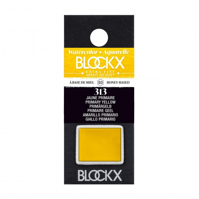 Blockx Extra Fine Half Pan Ακουαρέλας 313 Primary Yellow Series 3