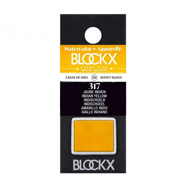Blockx Extra Fine Half Pan Ακουαρέλας 317 Indian Yellow Series 3