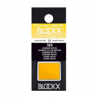 Blockx Extra Fine Half Pan Ακουαρέλας 315 Cadmium Yellow Medium Series 3
