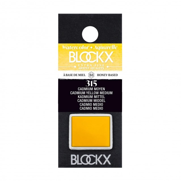 Blockx Extra Fine Half Pan Ακουαρέλας 315 Cadmium Yellow Medium Series 3