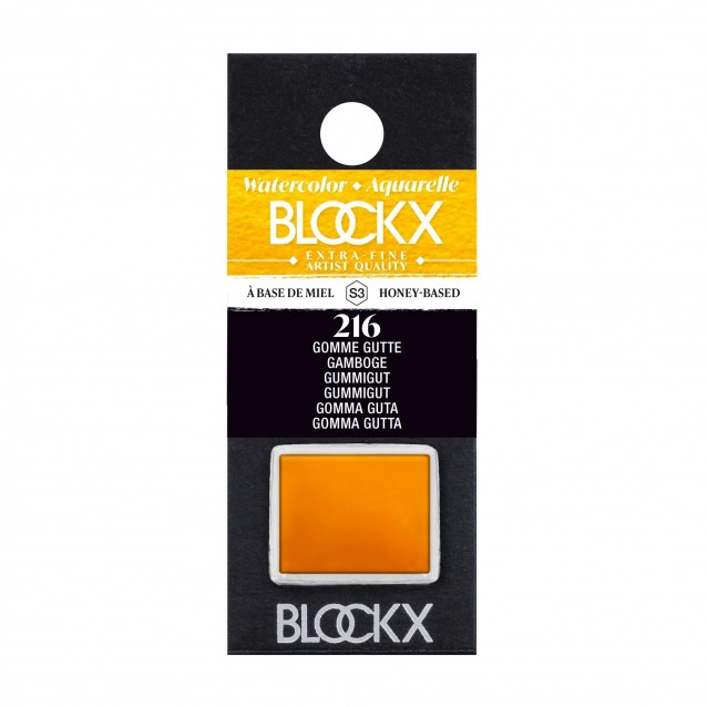 Blockx Extra Fine Half Pan Ακουαρέλας 216 Gamboge Series 3