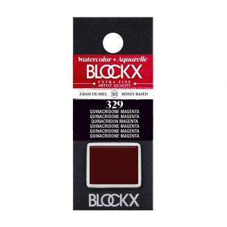 Blockx Extra Fine Half Pan Ακουαρέλας 329 Quinacridone Magenta Series 3