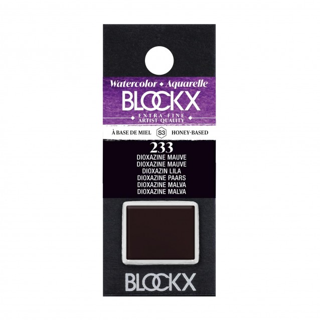 Blockx Extra Fine Half Pan Ακουαρέλας 233 Dioxazine Mauve Series 3