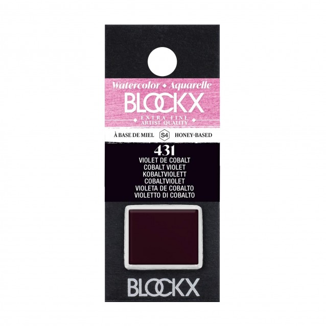 Blockx Extra Fine Half Pan Ακουαρέλας 431 Cobalt Violet Series 4