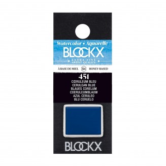 Blockx Extra Fine Half Pan Ακουαρέλας 451 Cerulean Blue Series 4