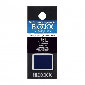 Blockx Extra Fine Half Pan Ακουαρέλας 454 Cyanine Blue Series 4