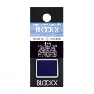 Blockx Extra Fine Half Pan Ακουαρέλας 455 Cobalt Blue Dark Series 4