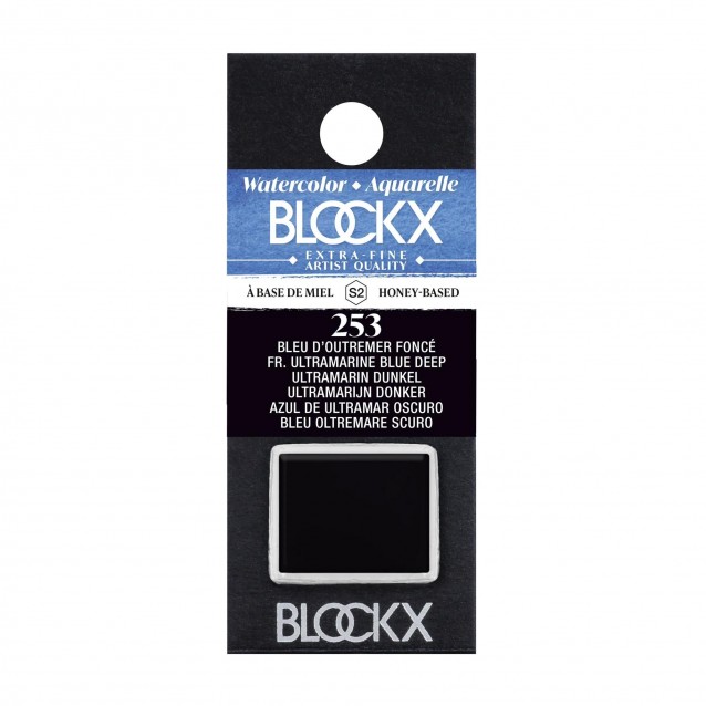Blockx Extra Fine Half Pan Ακουαρέλας 253 French Ultramarine Blue Deep Series 2
