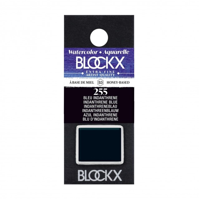 Blockx Extra Fine Half Pan Ακουαρέλας 255 Indanthrene Blue Series 3
