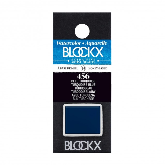 Blockx Extra Fine Half Pan Ακουαρέλας 456 Turquoise Blue Series 4