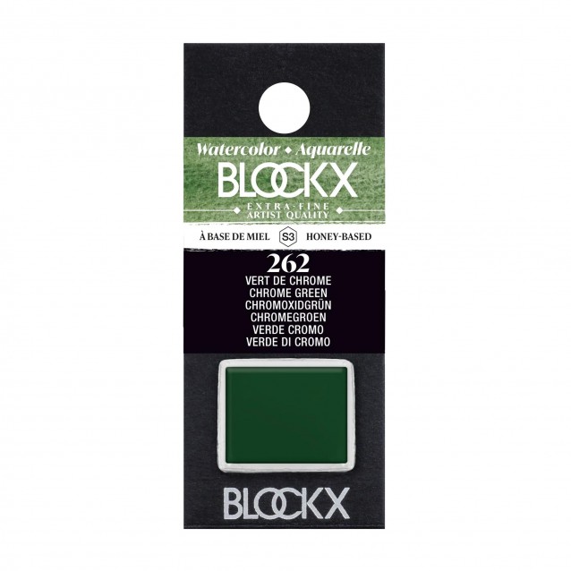 Blockx Extra Fine Half Pan Ακουαρέλας 262 Chrome Green Series 3