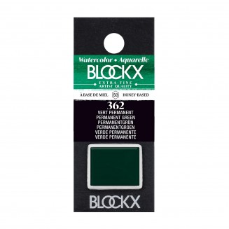 Blockx Extra Fine Half Pan Ακουαρέλας 362 Permanent Green Series 3