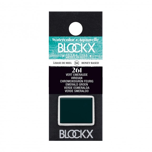 Blockx Extra Fine Half Pan Ακουαρέλας 261 Viridian Series 4