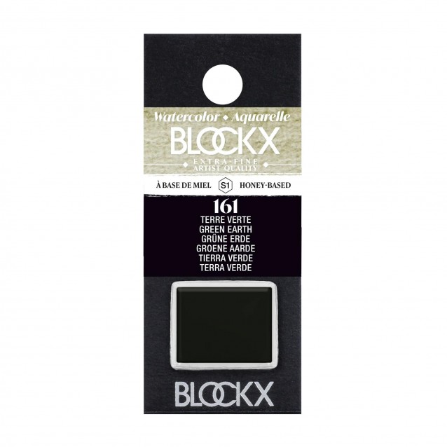 Blockx Extra Fine Half Pan Ακουαρέλας 161 Green Earth Series 1