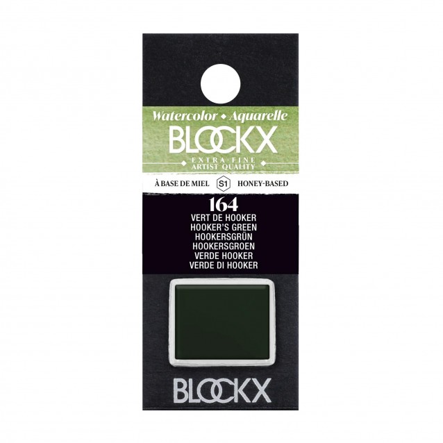 Blockx Extra Fine Half Pan Ακουαρέλας 164 Hookers Green Series 1