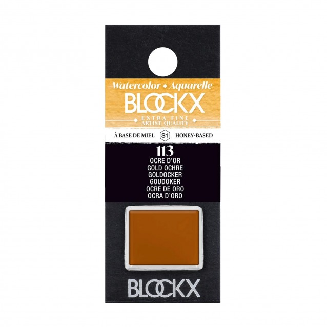 Blockx Extra Fine Half Pan Ακουαρέλας 113 Golden Ochre Series 1