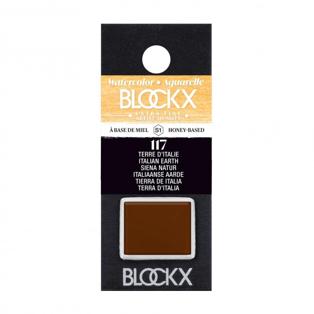 Blockx Extra Fine Half Pan Ακουαρέλας 117 Italian Earth Series 1