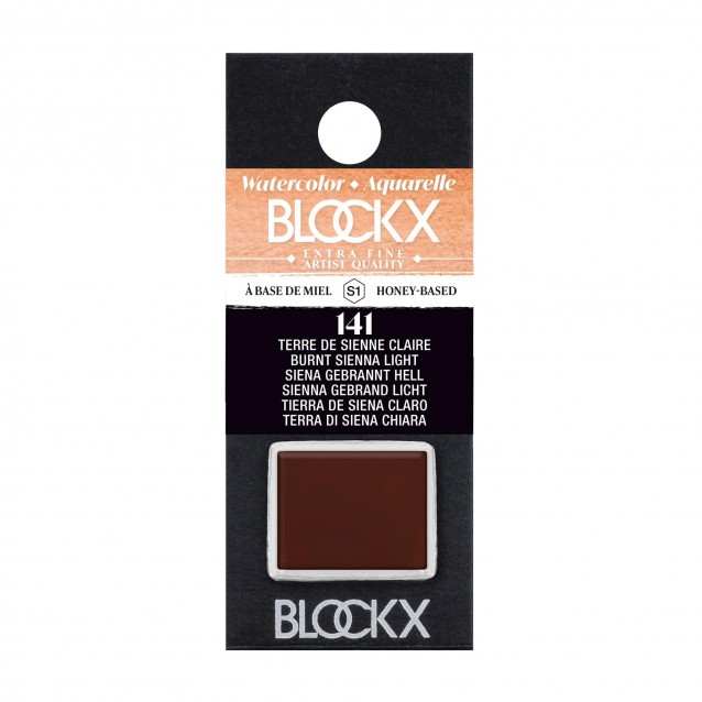Blockx Extra Fine Half Pan Ακουαρέλας 141 Burnt Sienna Light Series 1