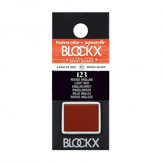 Blockx Extra Fine Half Pan Ακουαρέλας 123 Light Red Series 1