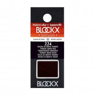 Blockx Extra Fine Half Pan Ακουαρέλας 224 Transparent Mars Red Series 2