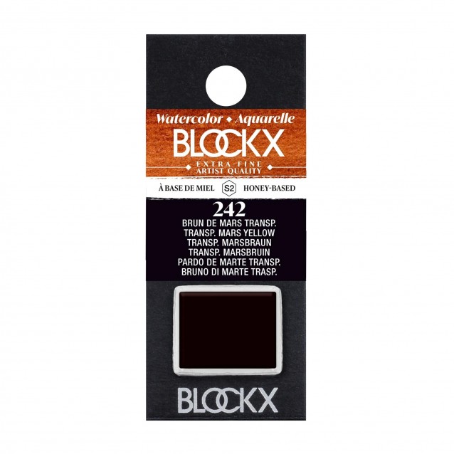 Blockx Extra Fine Half Pan Ακουαρέλας 242 Transparent Mars Brown Series 2