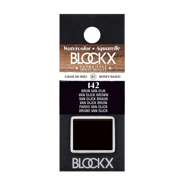 Blockx Extra Fine Half Pan Ακουαρέλας 142 Van Dyke Brown Series 1