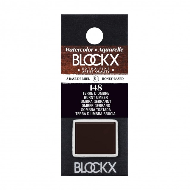 Blockx Extra Fine Half Pan Ακουαρέλας 148 Burnt Umber Series 1