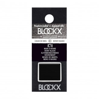 Blockx Extra Fine Half Pan Ακουαρέλας 171 Ivory Black Series 1