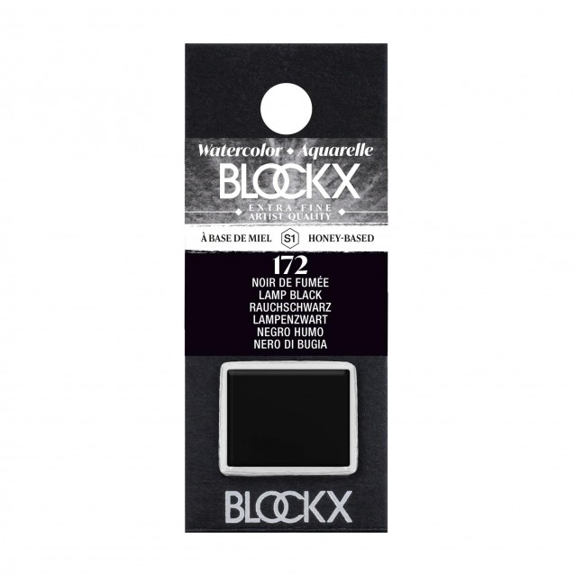 Blockx Extra Fine Half Pan Ακουαρέλας 172 Lamp Black Series 1