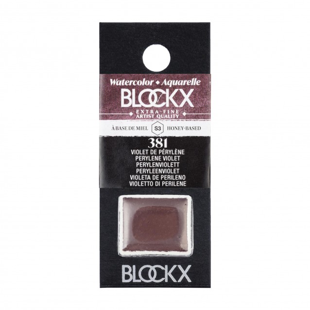 Blockx Extra Fine Half Pan Ακουαρέλας 381 Pery Violet Series 3
