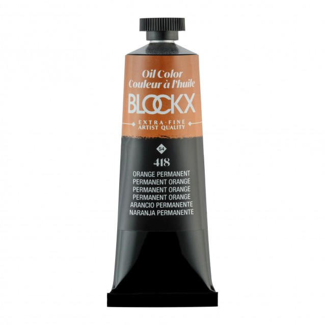 Blockx 35ml Extra-Fine Oil 418 Permanent Orange Series 4