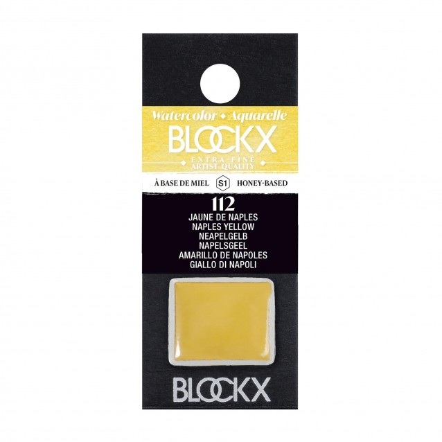 Blockx Extra Fine Half Pan Ακουαρέλας 112 Naples Yellow Series 1