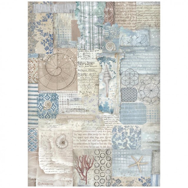Stamperia Ριζόχαρτο Decoupage A4 (21x29,7cm) Silent Sea texture