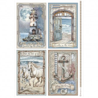Stamperia Ριζόχαρτο Decoupage A4 (21x29,7cm) Silent Sea 4 cards