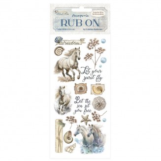 Stamperia Χαλκομανίες Rub-On 10X21,6cm Silent Sea horses